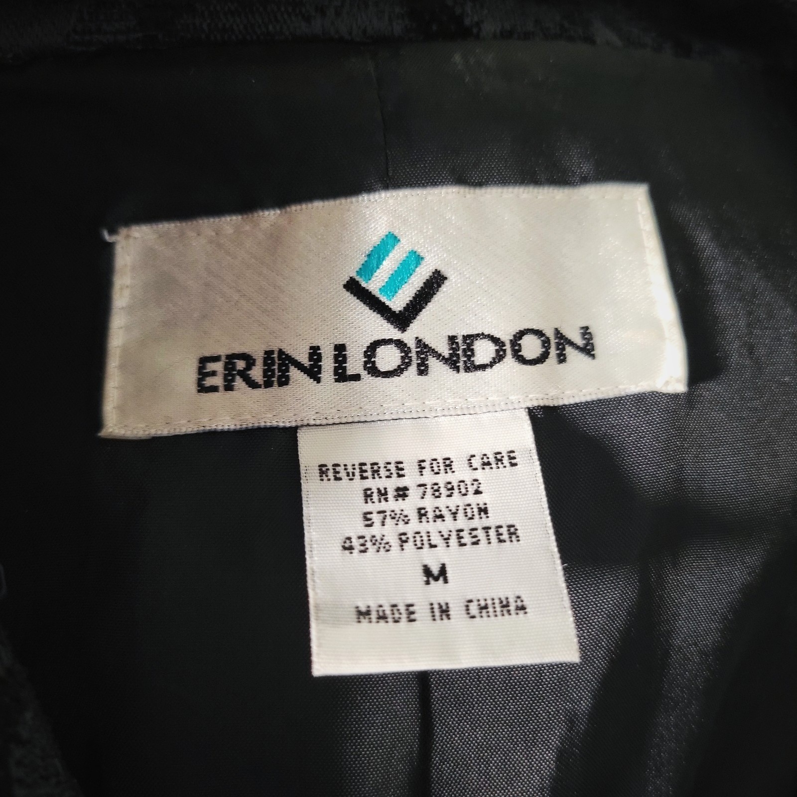 Erin London Damask Coat Vintage 90s Tapestry Grey Black Brocade Long Jacket M
