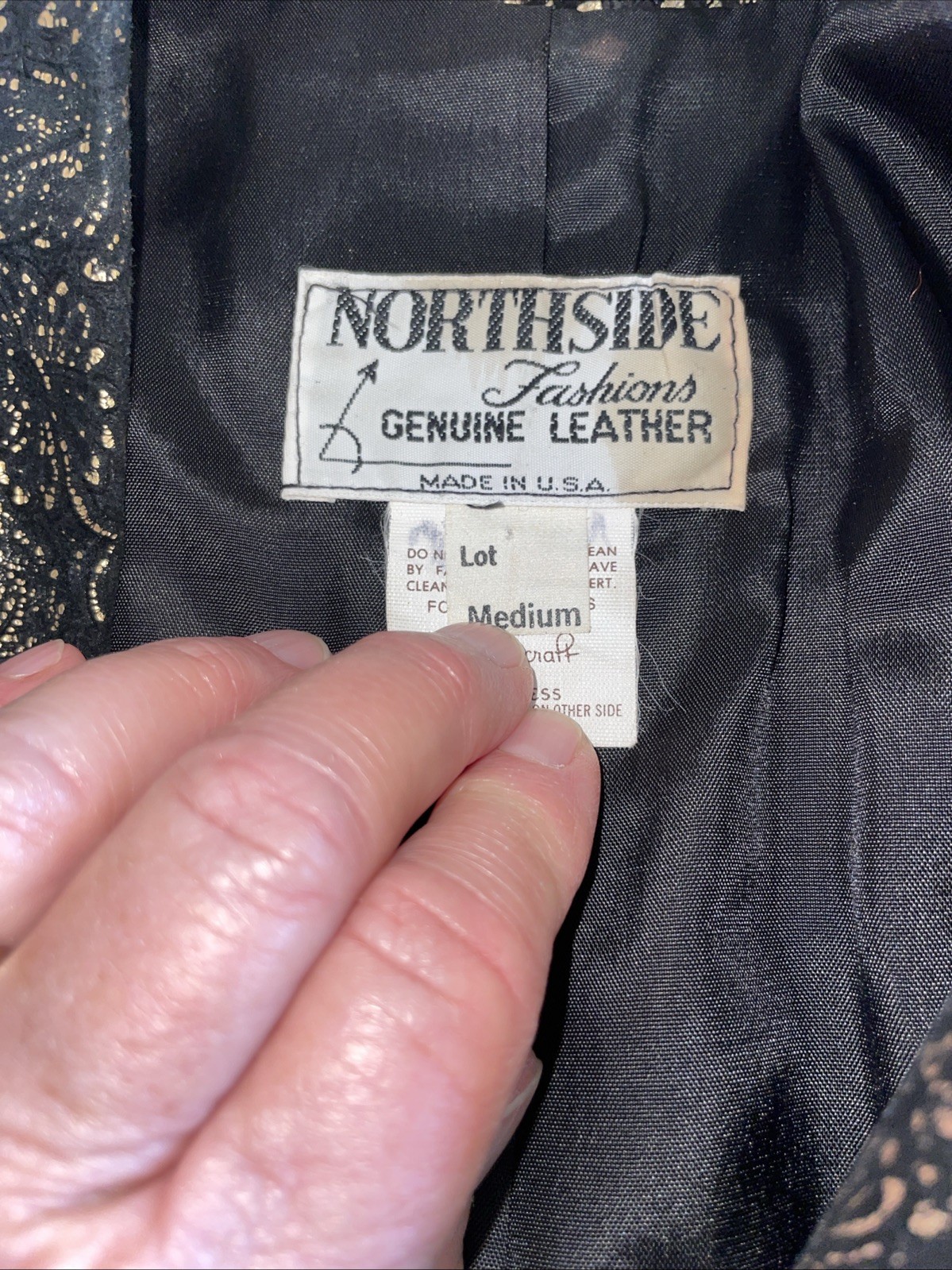 Vintage Northside Leather Coat Woman’s M Black Swing Long Line Open Front