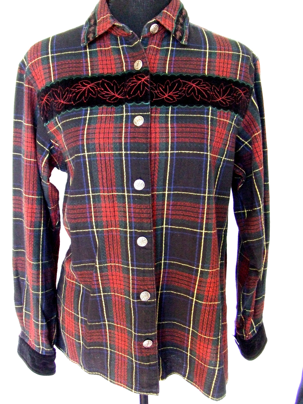 Wrangler Western Wear For Women Black, Red,Yellow with Black Velvet Trim Sz Med