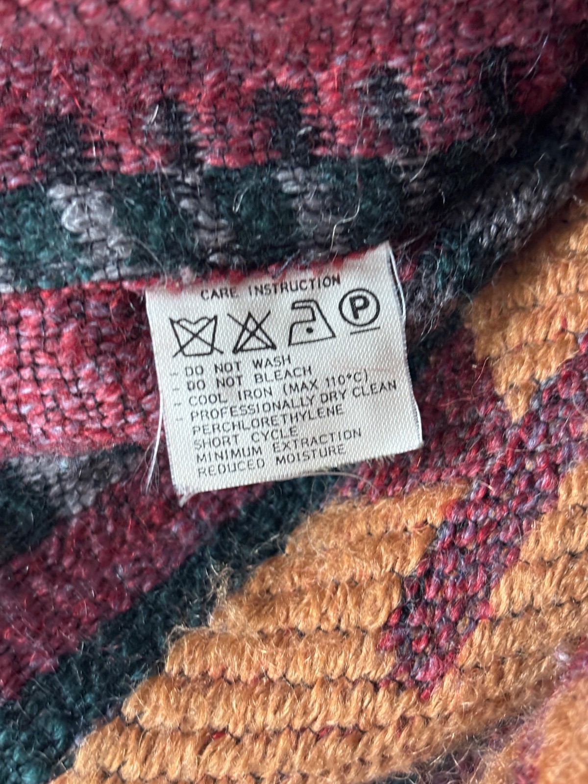 VTG EMANUEL UNGARO GRAY-BROWN SOUTHWEST NATIVE PRINT CARDIGAN SWEATER JACKET*S 4