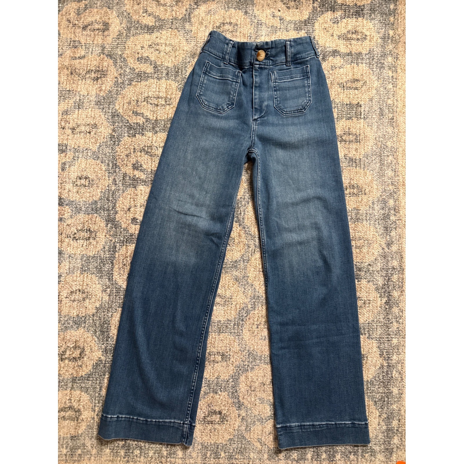 Anthropologie Maeve Colette Wide-Leg Jeans Size 23T Excellent Condition