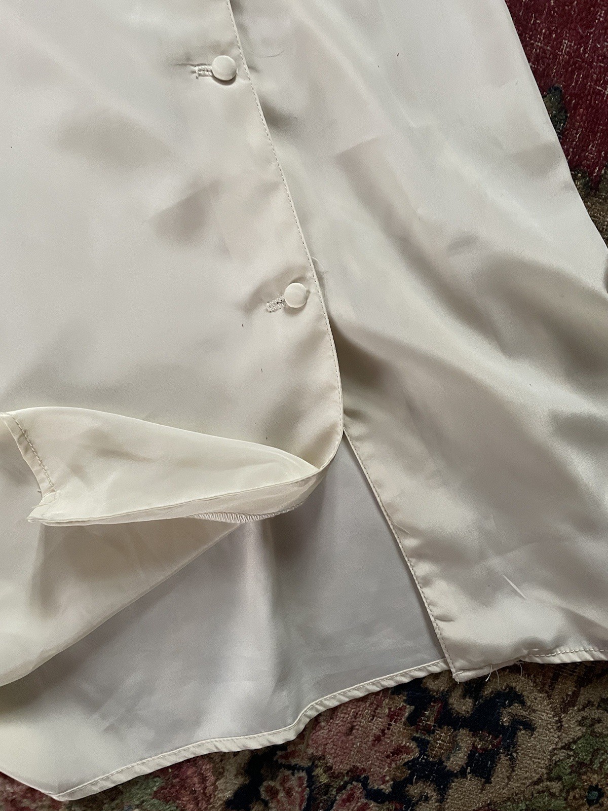 Vintage ‘80s ‘90s Eloquence Paul Harris Ivory Silky Dress Minimalist Ladies M