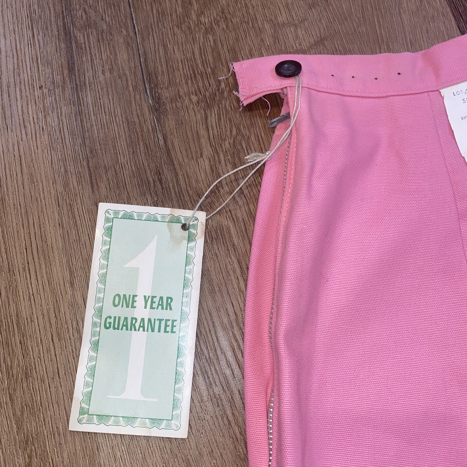 Vtg 1950s 1960s Womens Shorts 11 12 Pink High Waist Fortrel Polyester Cotton NOS