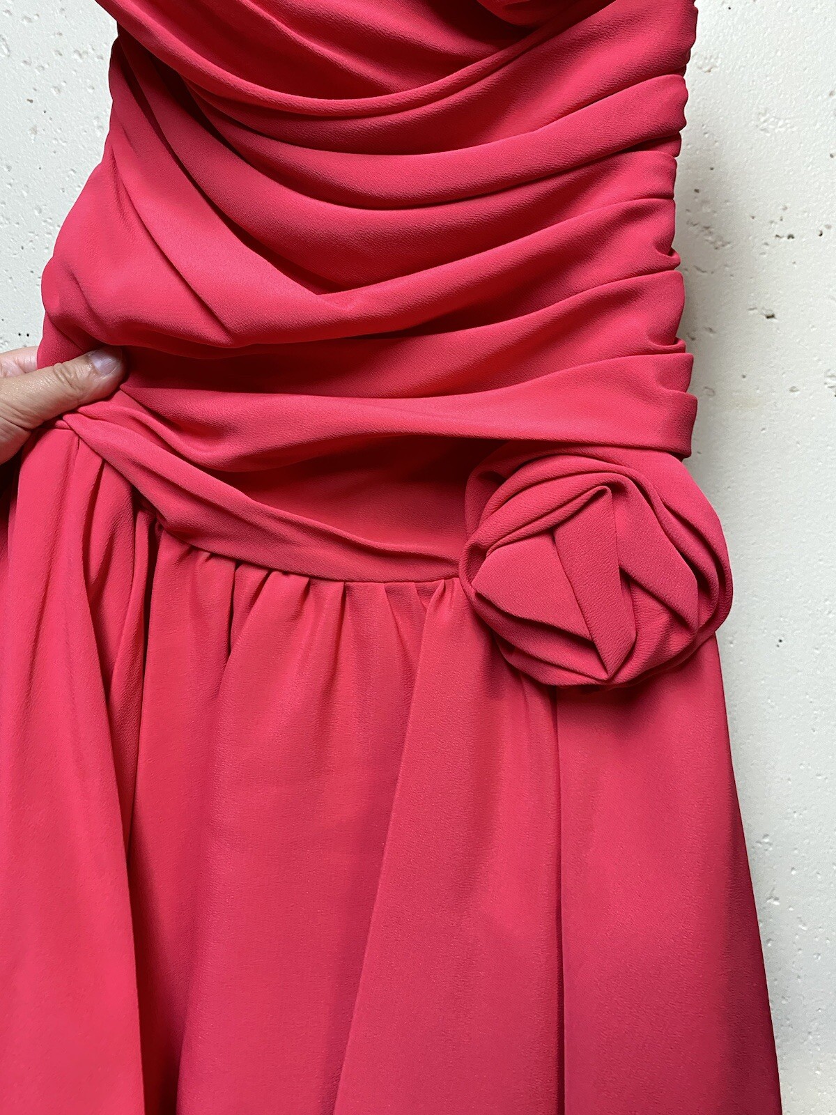 Vtg Positively Ellyn Pink Strapless Party Cocktail Prom Dress Sz 6 Made In USA