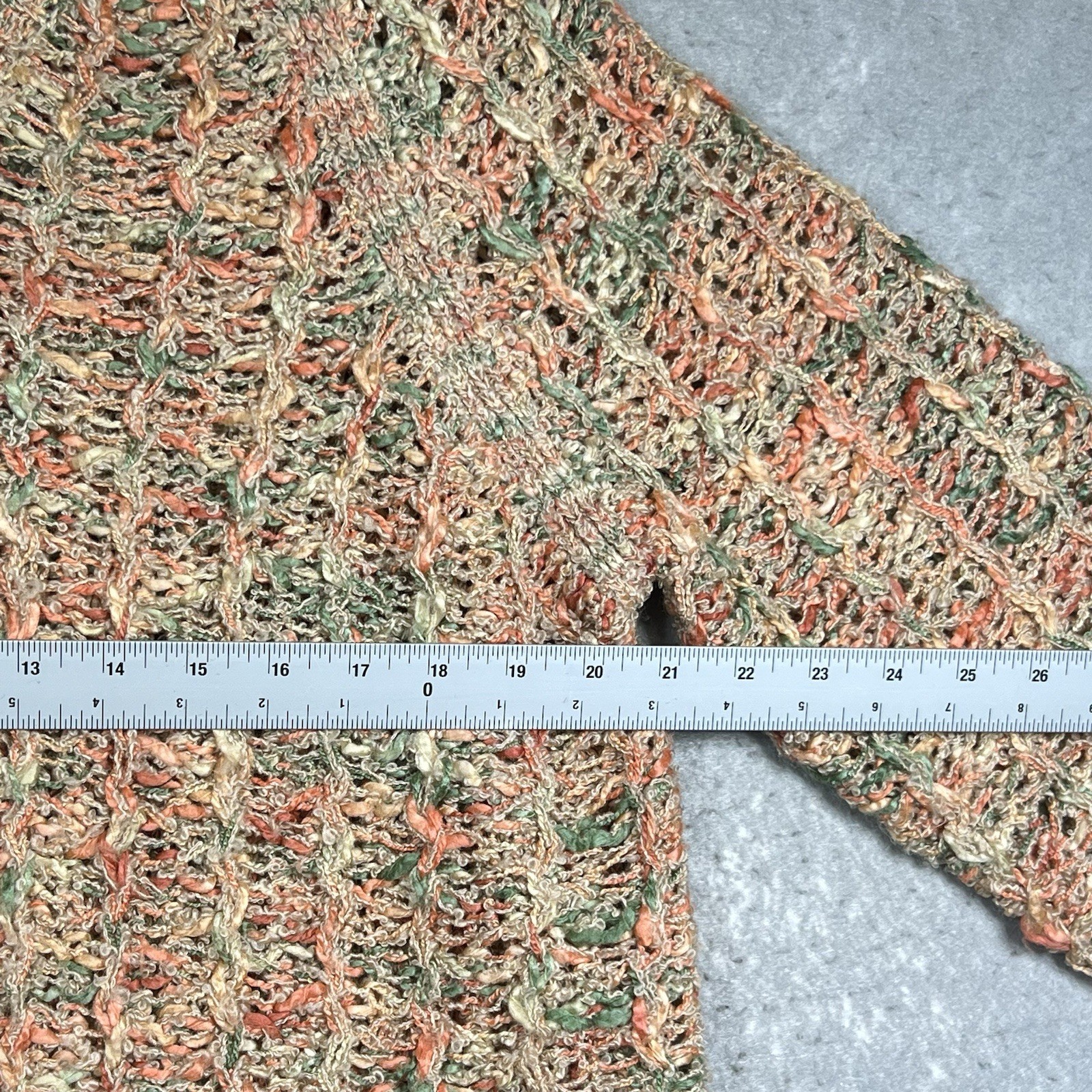 Vintage Givenchy for Chesa 100% Acrylic Knit V-Neck Multi-Colored Sweater SZ: XL