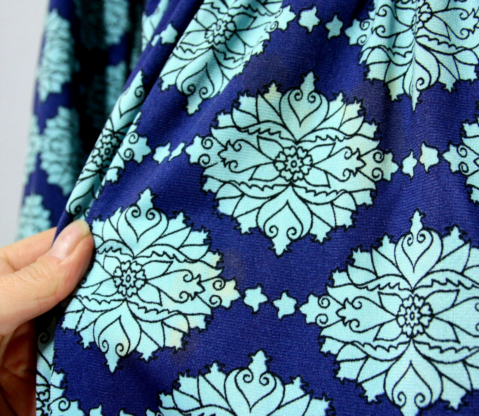 Vintage Wilroy Traveller Hippie Boho Moraccan Empire Maxi Dress Gown S M 1970s