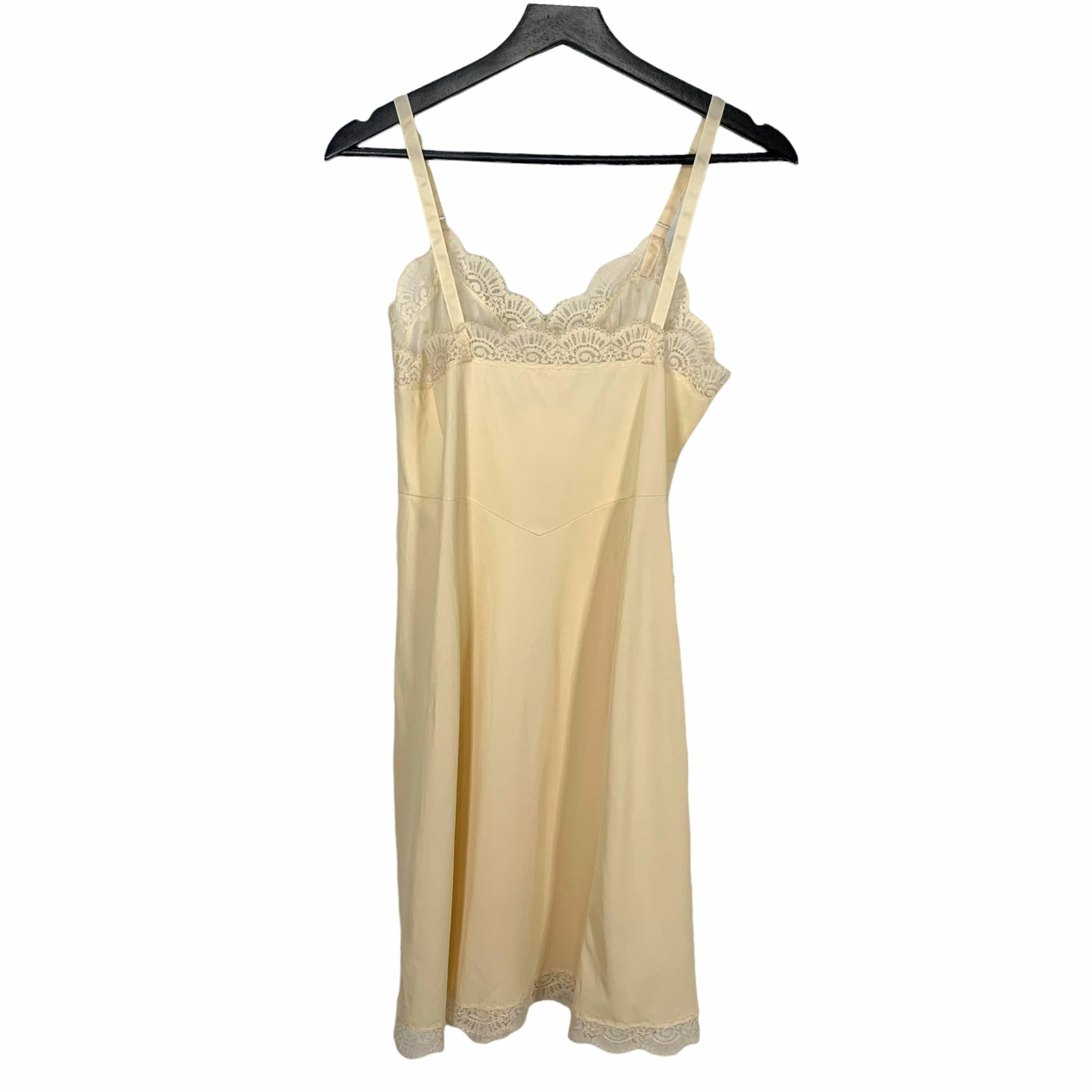Vintage 50s Sears The Doesnt Slip Cream Fortrel Polyester Slip Medium