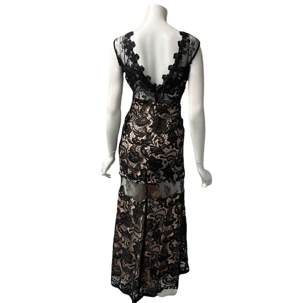 The clothing company Black Lace Cut-Out Gown