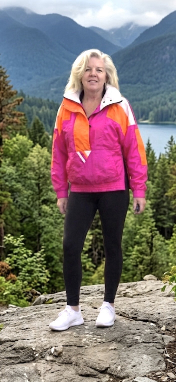 Y2k Neon Pink Jacket Colorblock Windbreaker Pullover L Sunbuster Ski Nylon 1980s