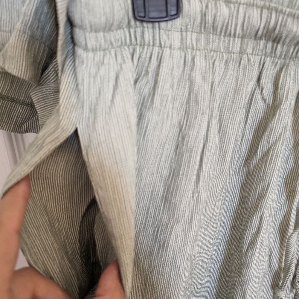Vintage Deadstock Strped Women Blouse Pant matching set – size M NEW Rayon