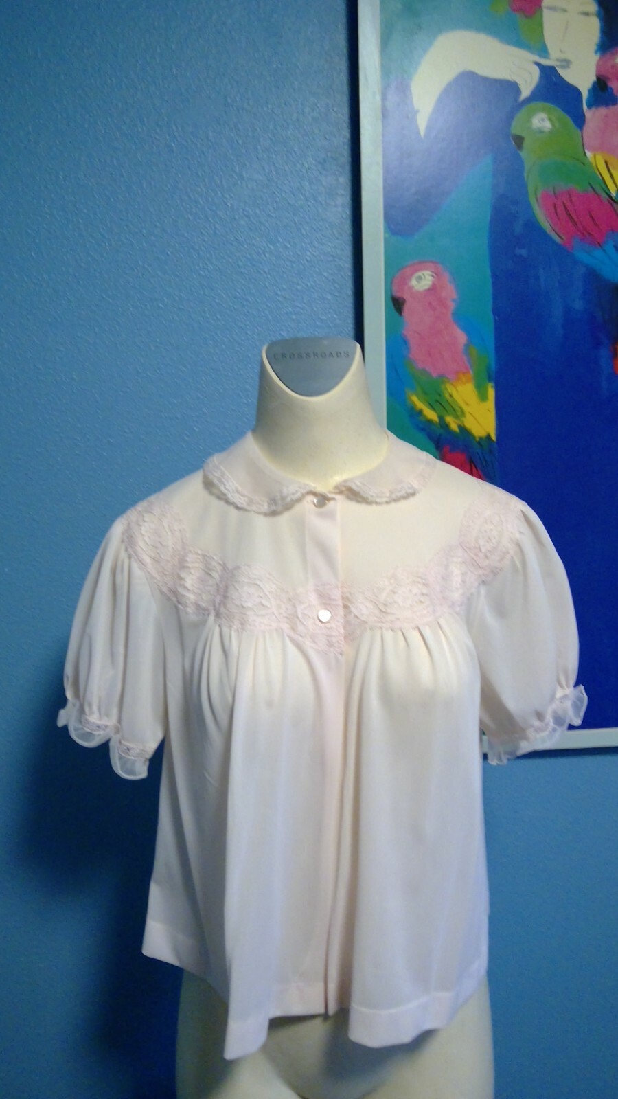 Vintage 60’s SeamPrufe Pink Night Jacket (40 across chest)