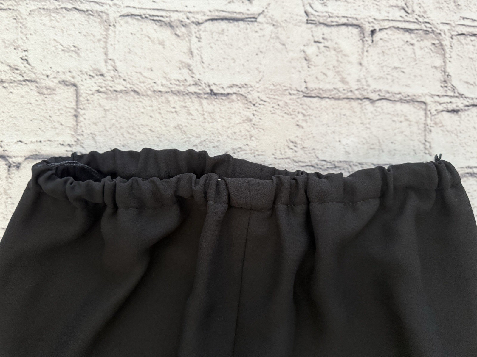 Rare Vintage Malbe Womens Black Chiffon Pants Union Made Size Small Inseam 29″