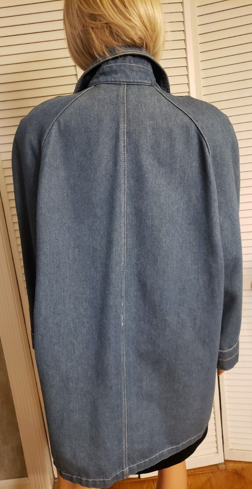 Vintage Carriage Court Casual Denim Coat Jacket made in Hong Kong Sz L