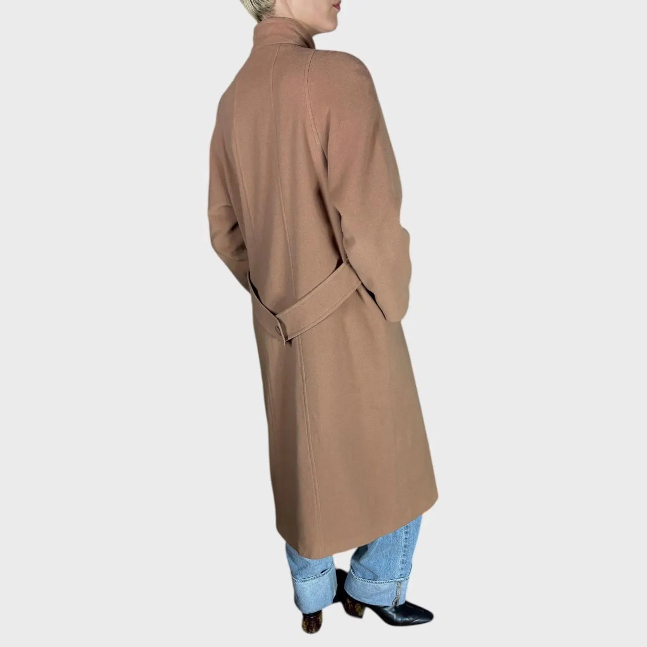 Vintage Cream Beige Wool Coat size US6/8; EU38/40