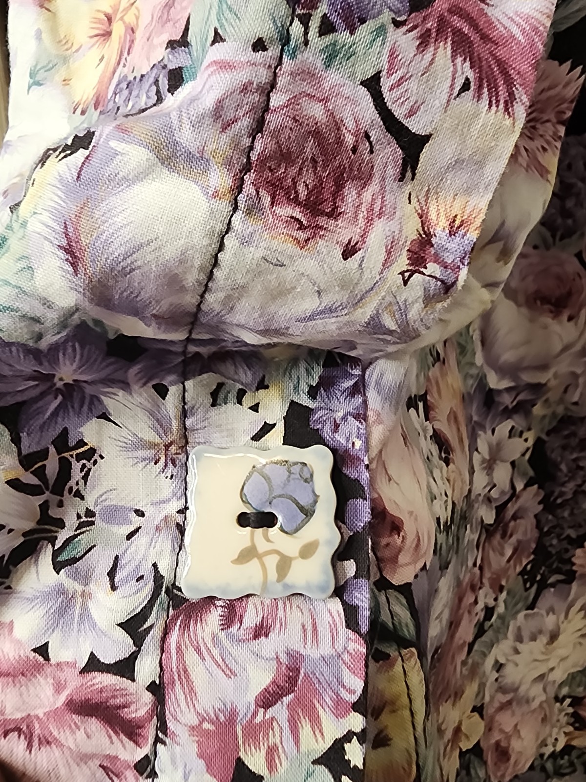 Vintage 90s Dogwood Lane Tank Dress with Tea Buttons Cottagecore Size Large