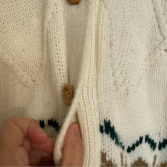 VTG Hunter’s Glen Knit Cardigan Sweater Boho Western Country Retro Sz L Cottage