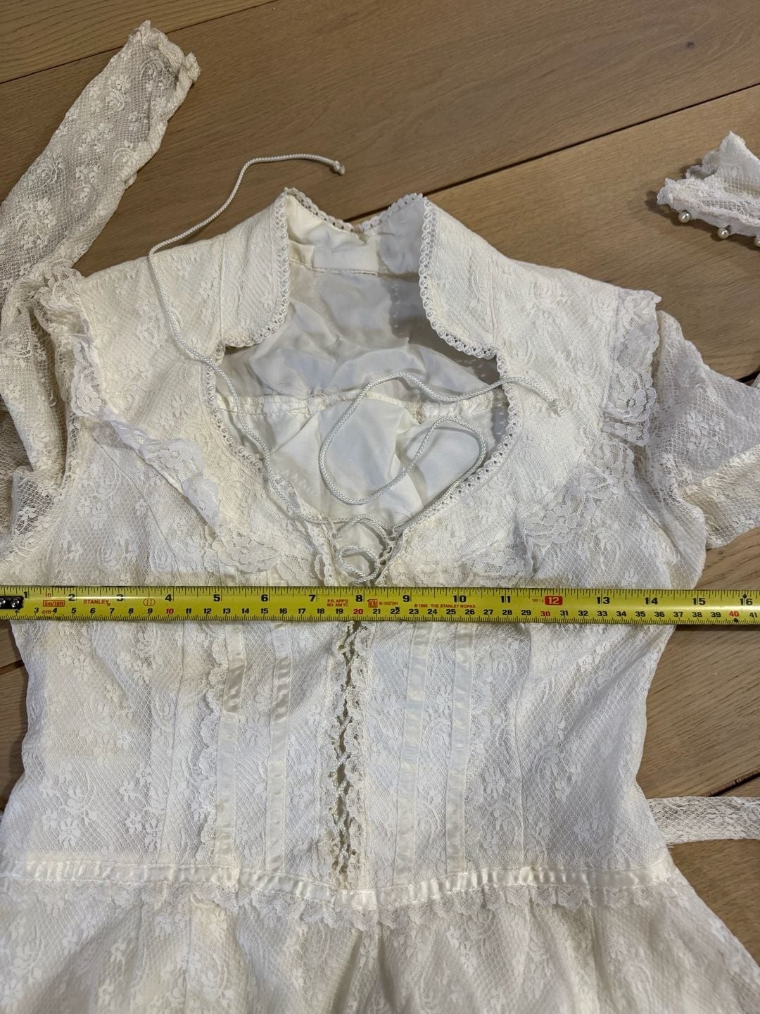 Vintage 70s Gunne Sax Romantic Renaissance Bridal Maxi Lace Dress Sz 8-9?