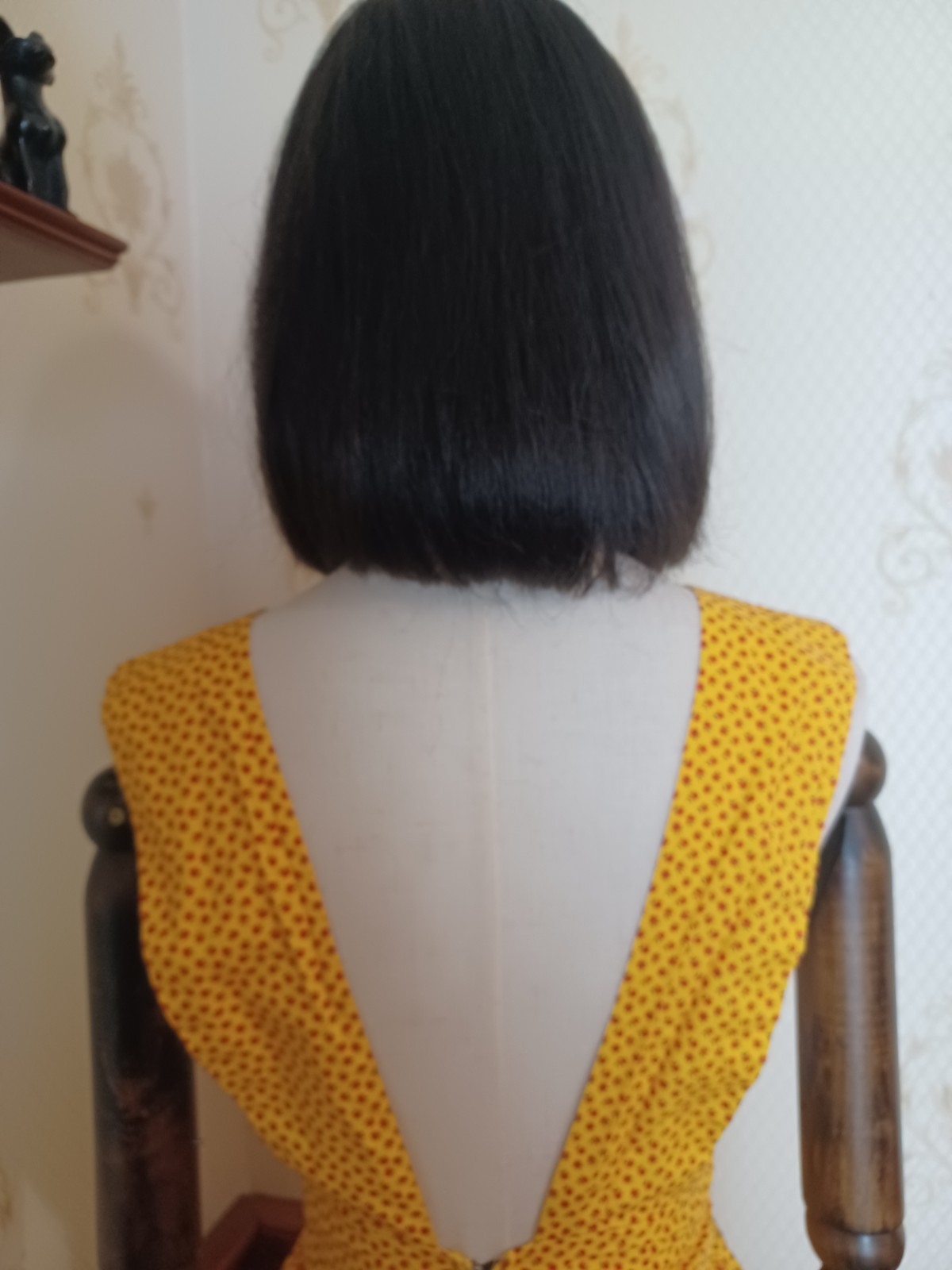 Vintage 1960s Handmade Yellow Floral Micro-Mini Mod/Hippie Pinafore Dress