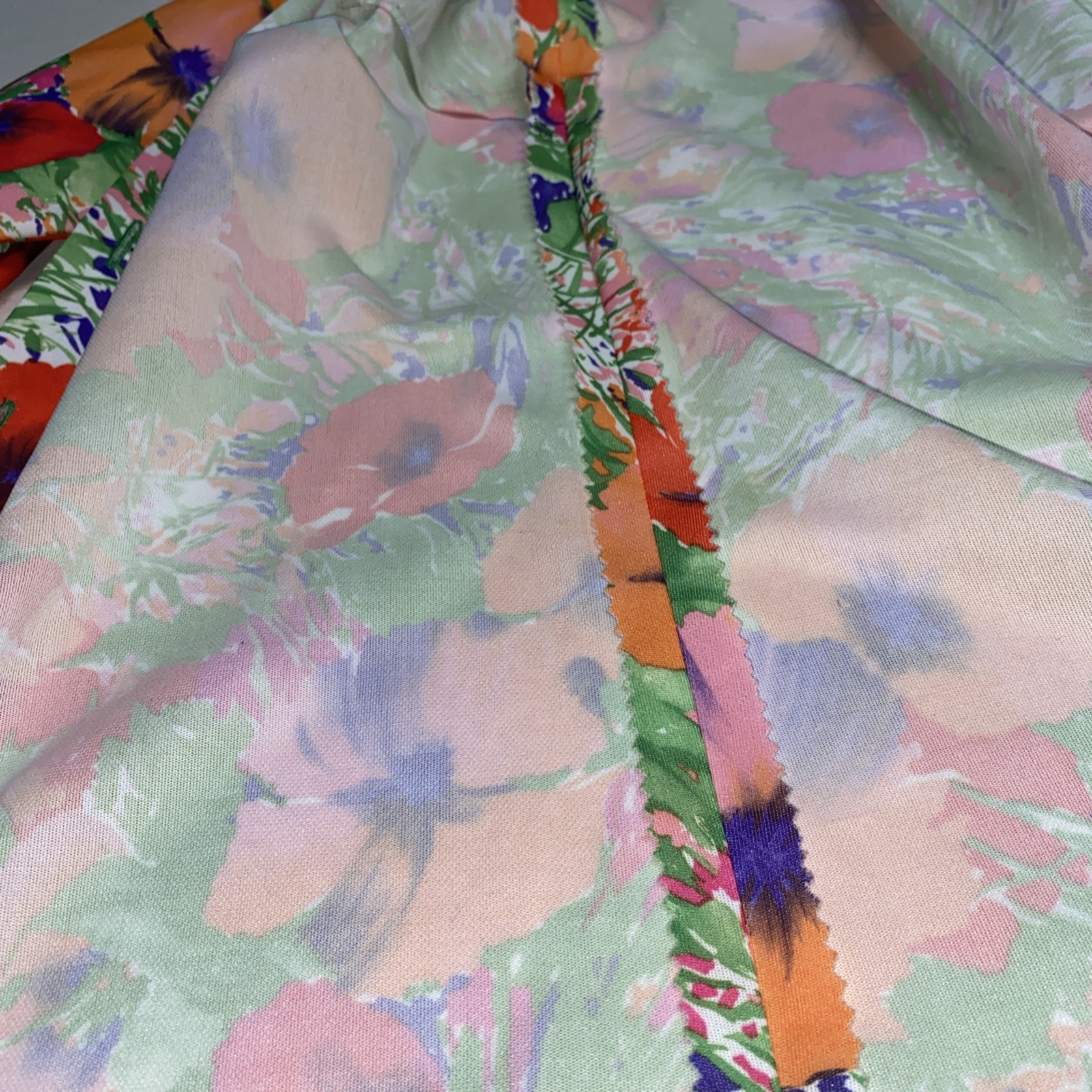 70s Psychedelic Flower Dagger/Butterfly Collar No Brand Women’s Small Orange/red