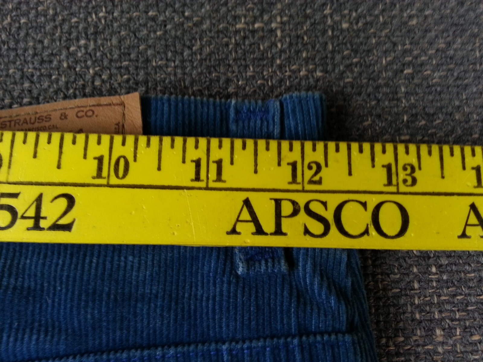 Vtg 1970s Levi Strauss Size 12 Regular Pants Waist 25 Length 30 Corduroy Blue