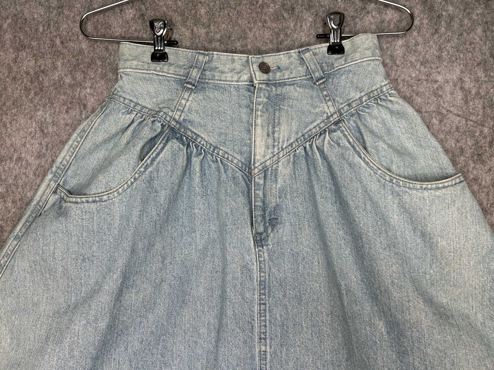 VTG Venezia Women’s Skirt Blue Jean Denim Long 100% Country Western Junior 5