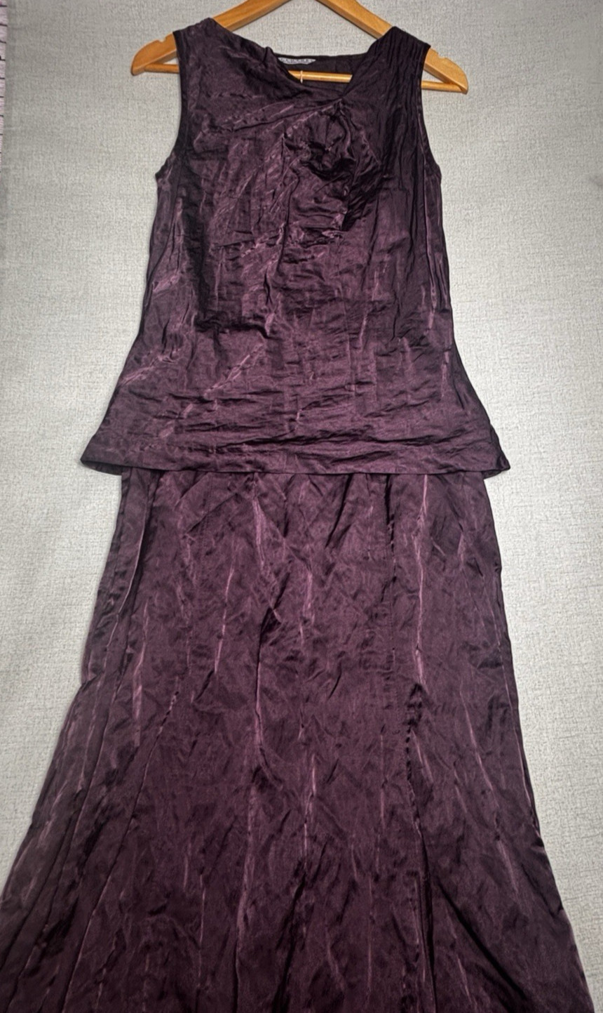 Vintage Clothe by Muriel Dombret 2 Piece Skirt Set 8 Plum Y2K Formal