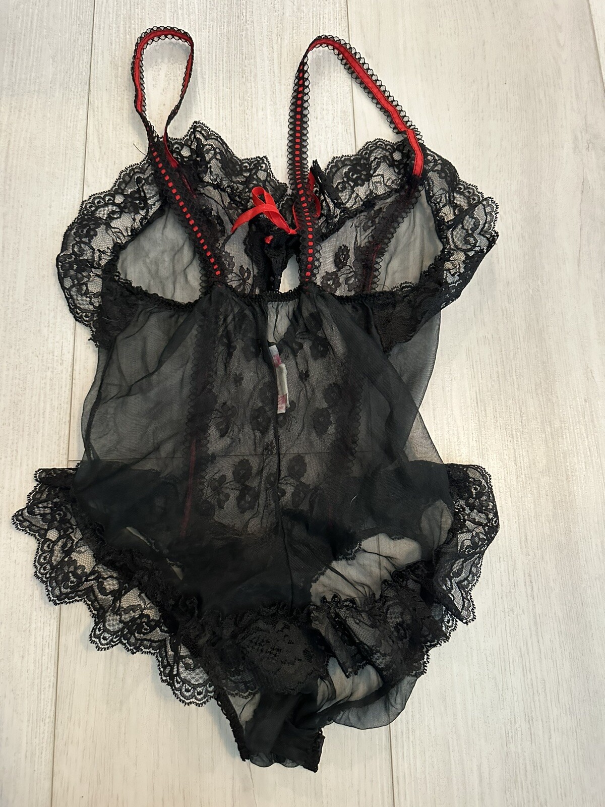 Vintage The Broadway Nylon Teddy Sz M – Black / Red
