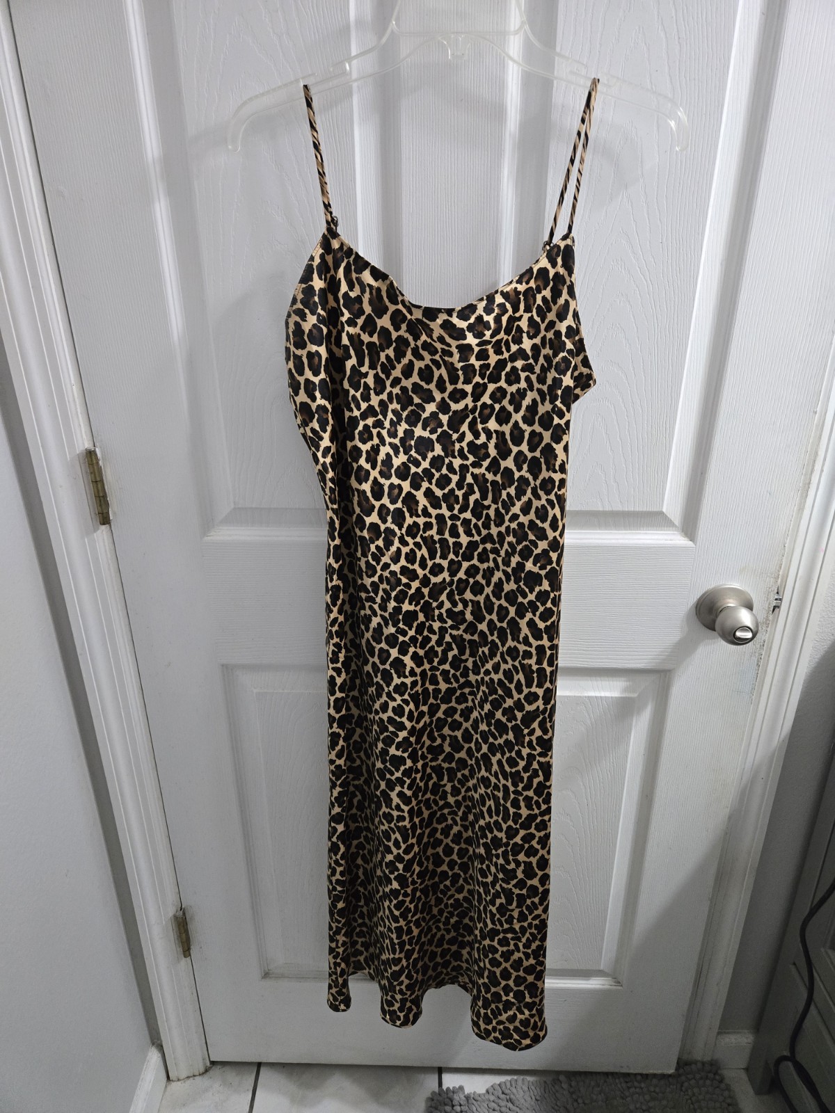 Vintage CRUZ Leapord Print Robe Nightgown Set Size M Blanche Devereaux