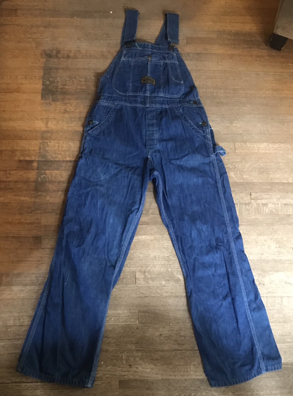 Vintage Washington DEE CEE SANFORIZED Blue Denim Overalls, Petite