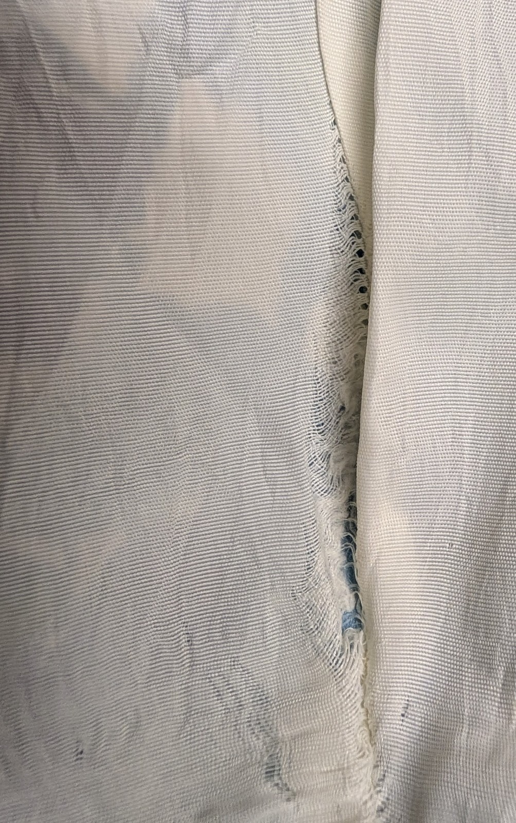 Vintage 60’s Floral Blue White Crepe Pencil Dress Belt Metal Zip S