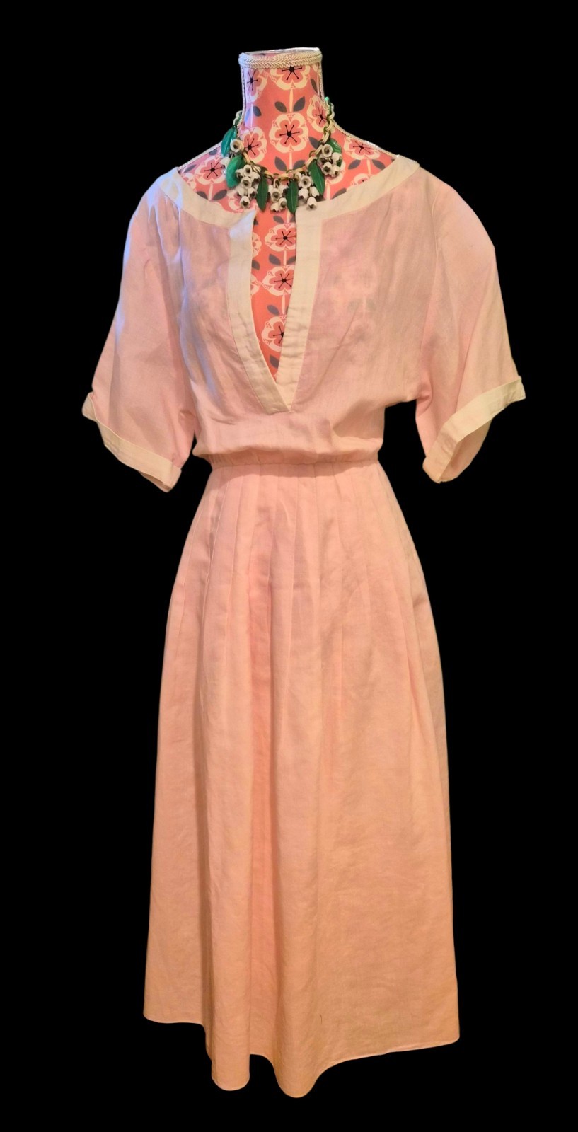 PETAL PINK Vintage 1960s MOLLIE PARNIS for SAK’S 5th AVE Casual Or PARTY Dress S