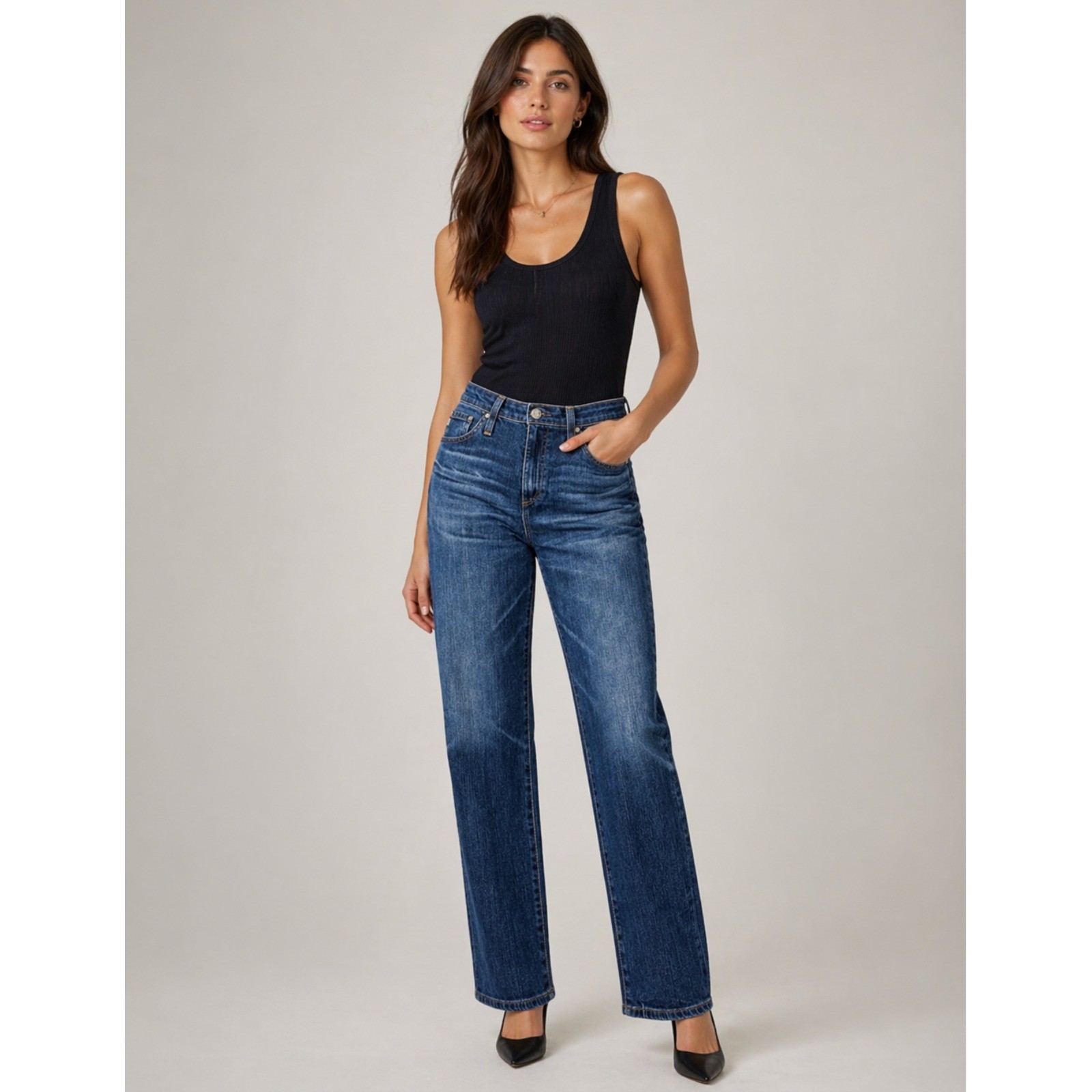 AG Adriano Goldschmied The Phoebe Jeans Sz 27 Vintage High Waisted Tapered Leg