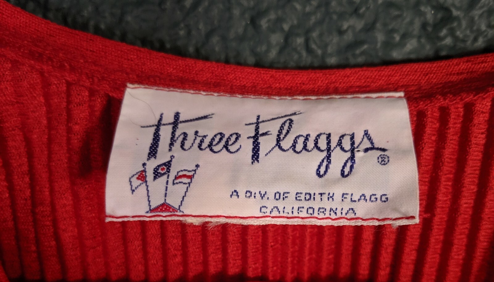 Vintage Three Flaggs Accordian Pleat Red Blouse Skirt Set Stunning Edith Flagg M
