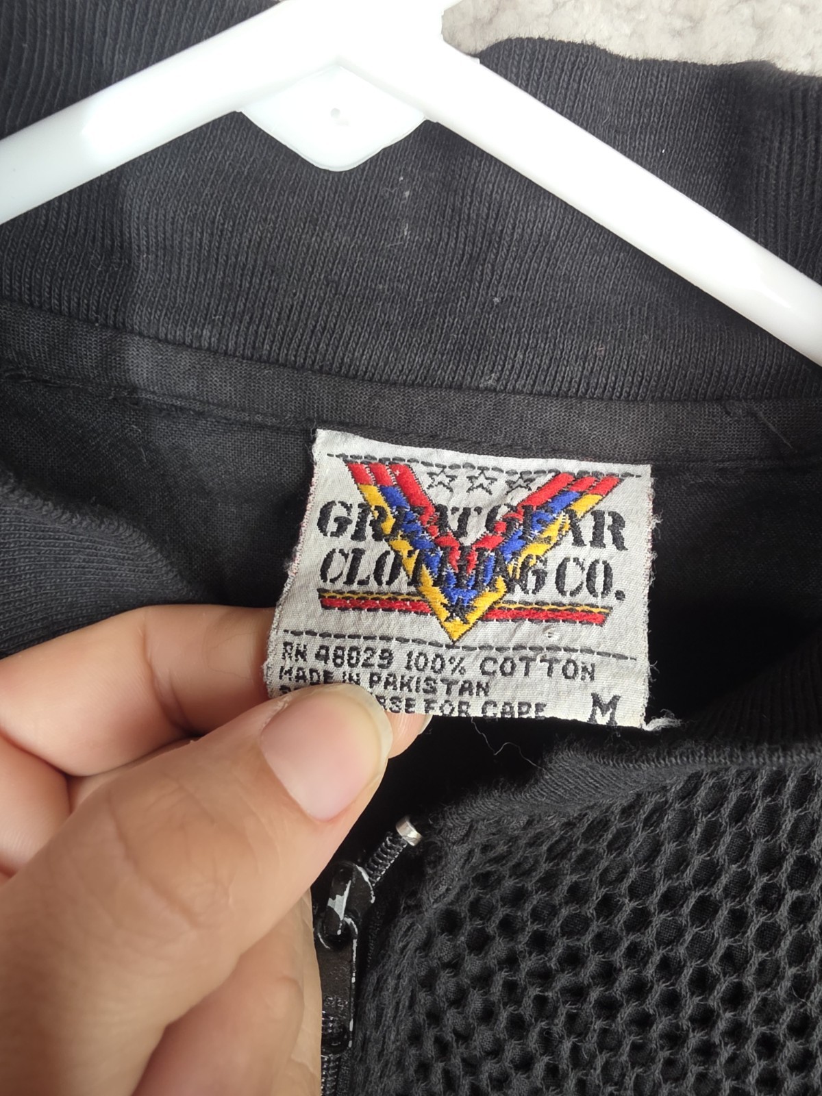Vintage Grunge Jacket Medium Black Goth 1990s Black Mesh Panels Oversize Great