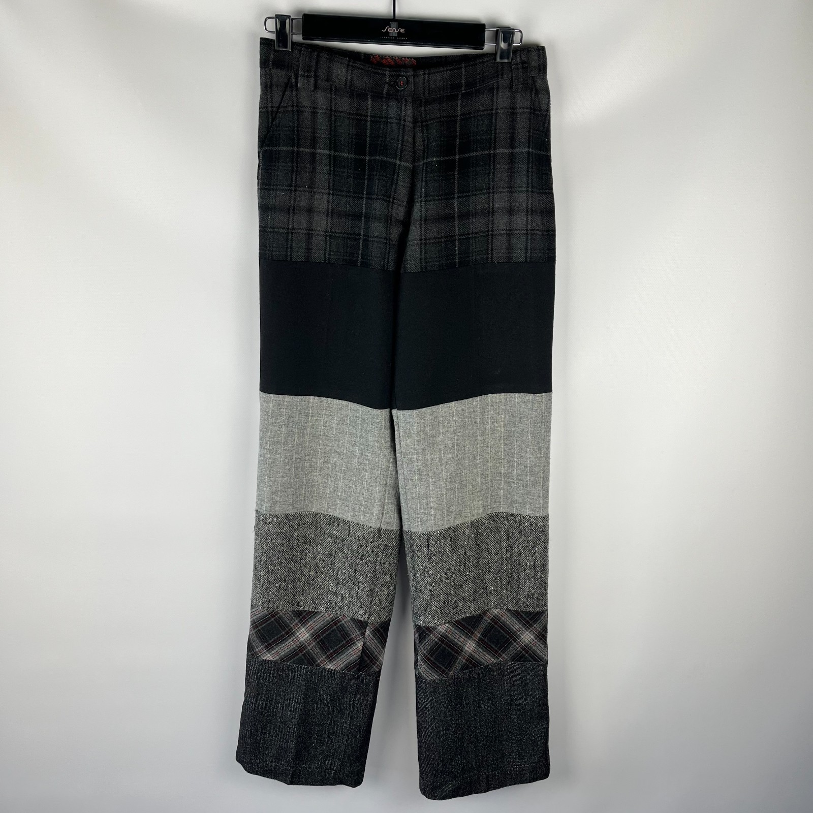 Vintage Miss Sixty Patchwork Wool Pants Archive Avant-Garde Italy Y2K Size 31