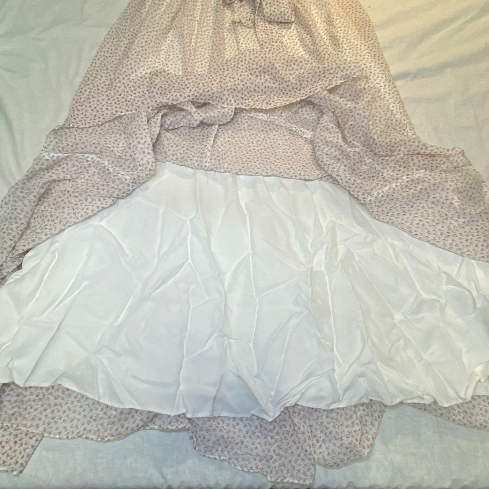 Vintage 1981 Gunne Sax By Jessica Floral Prairie Maxi Dress Lace Cottage Large