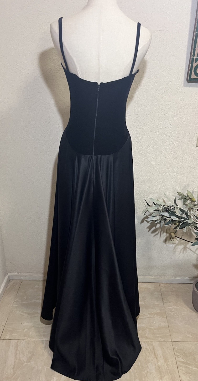 VTG Tadashi Black Corset Y2K 90s Formal Maxi Dress Renaissance Gothic Timeless