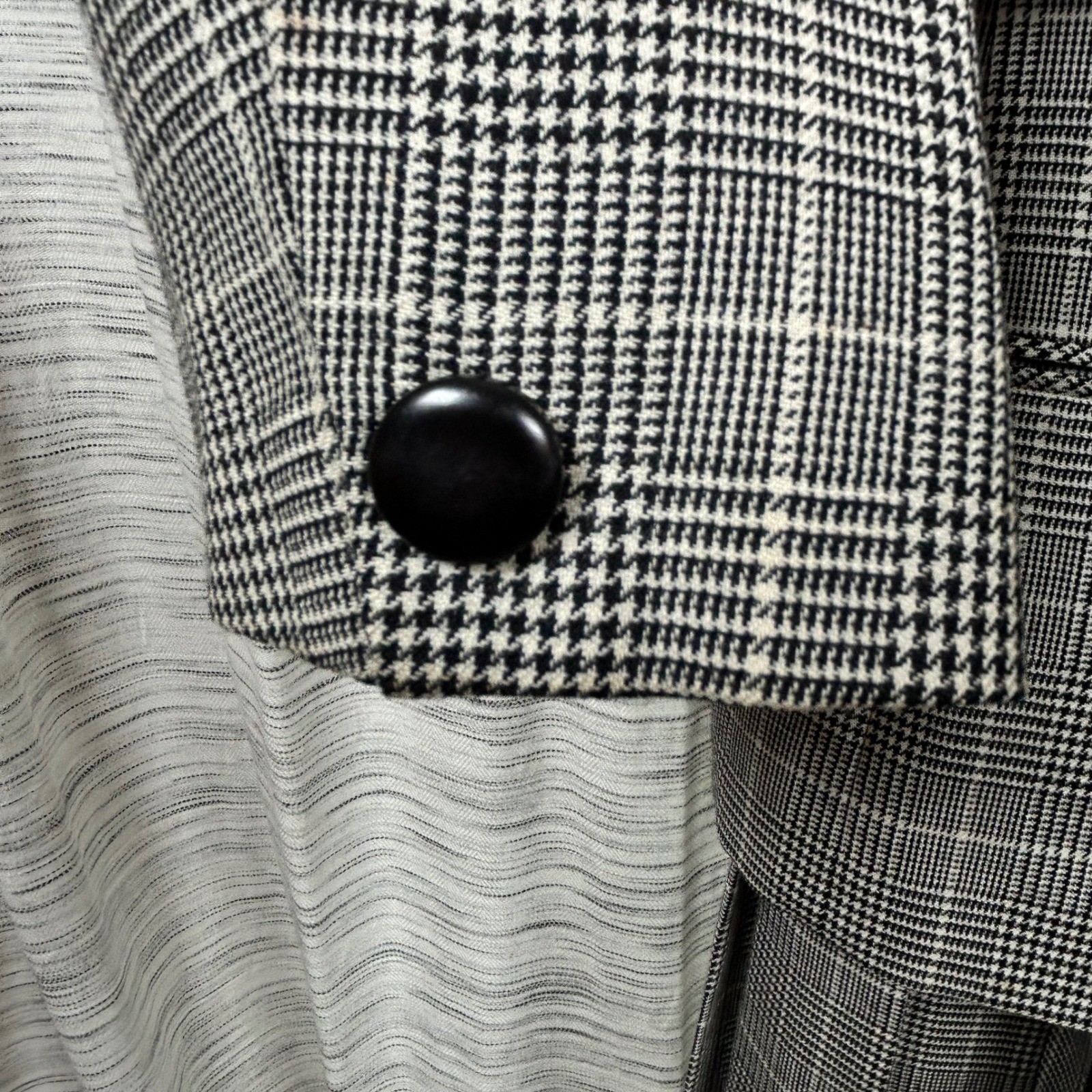 Pendleton Skirt Suit Black White Women Jacket 4 Skirt 2 Glen Plaid Virgin Wool