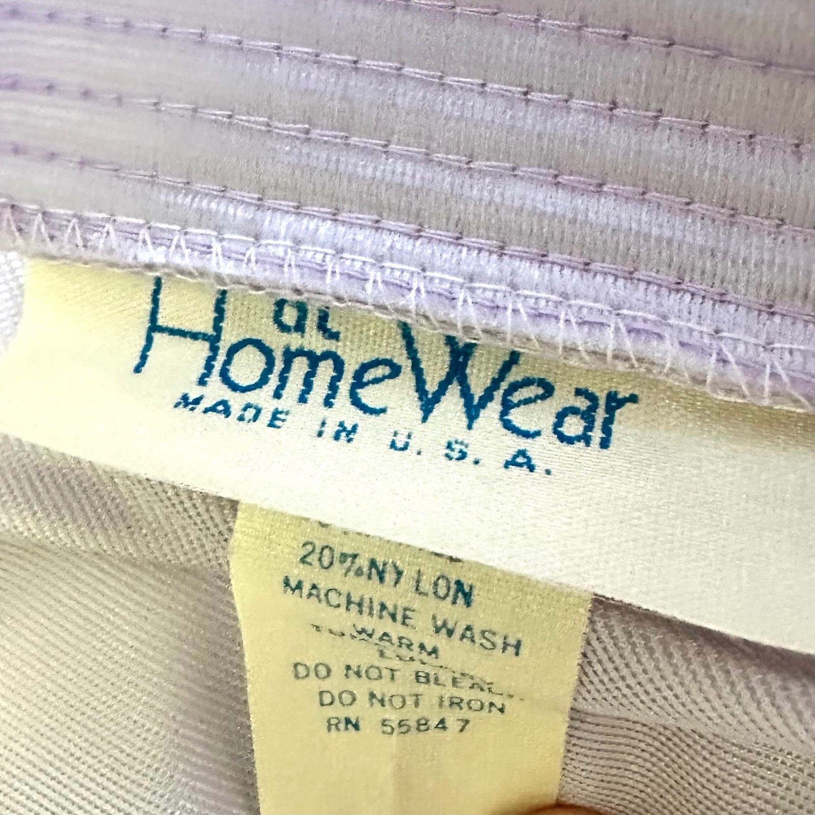 Vintage NWT At HomeWear M Robe Pockets Lavender Satin Floor Length Long Maxi USA