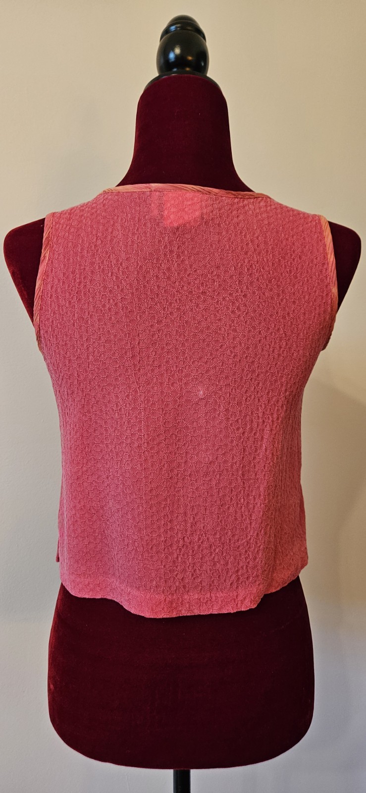Vintage 80s Petite Small Nancy Bolen City Girl Set Tank Pants Jacket Pink Orange