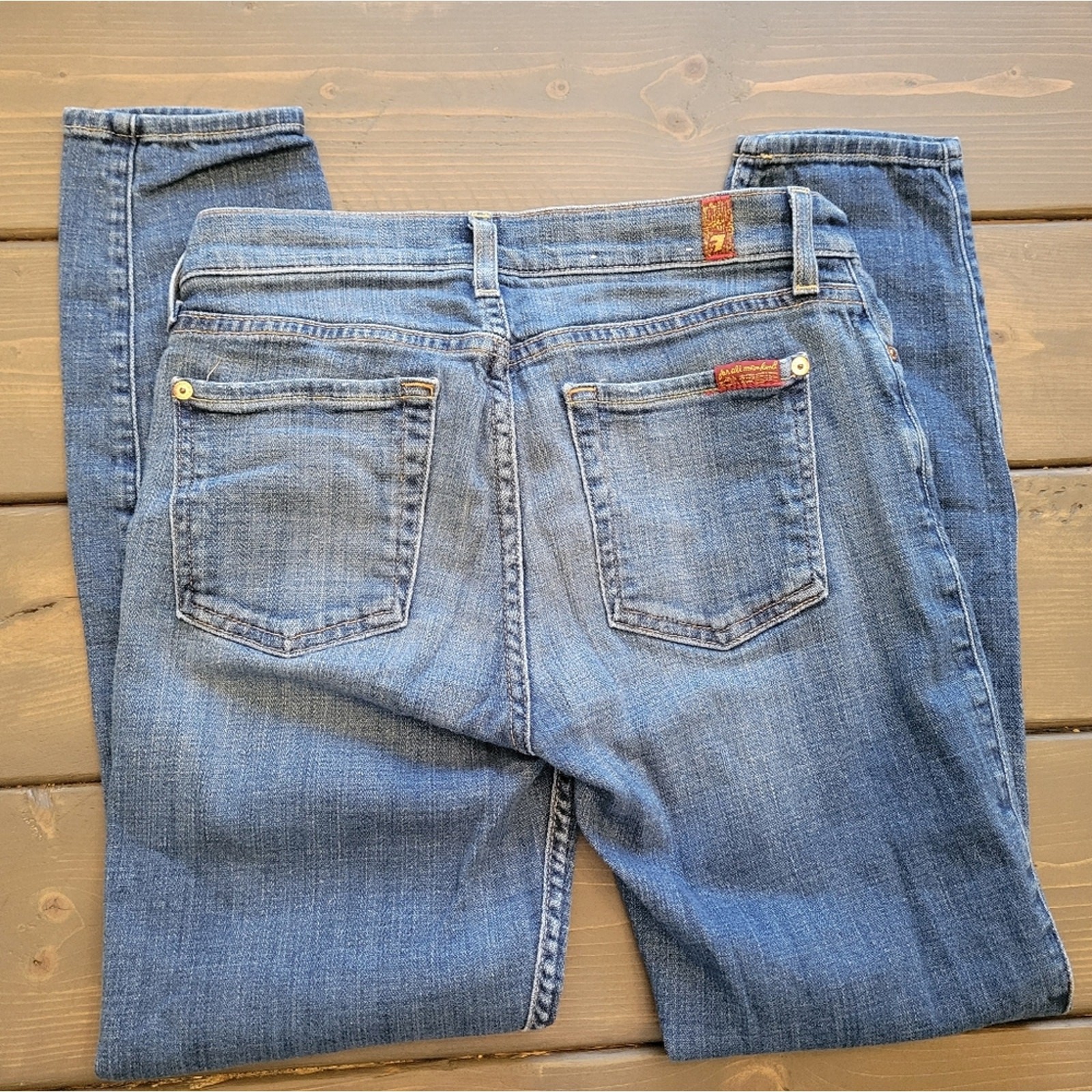 7 for all mankind ankle skinny size 27