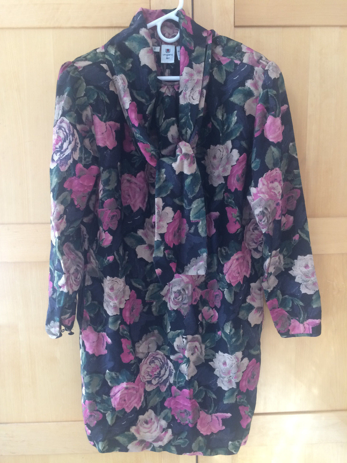 *VINTAGE* 1970s EMANUEL UNGARO Floral Print Dress – Size 46 EU (12 US)