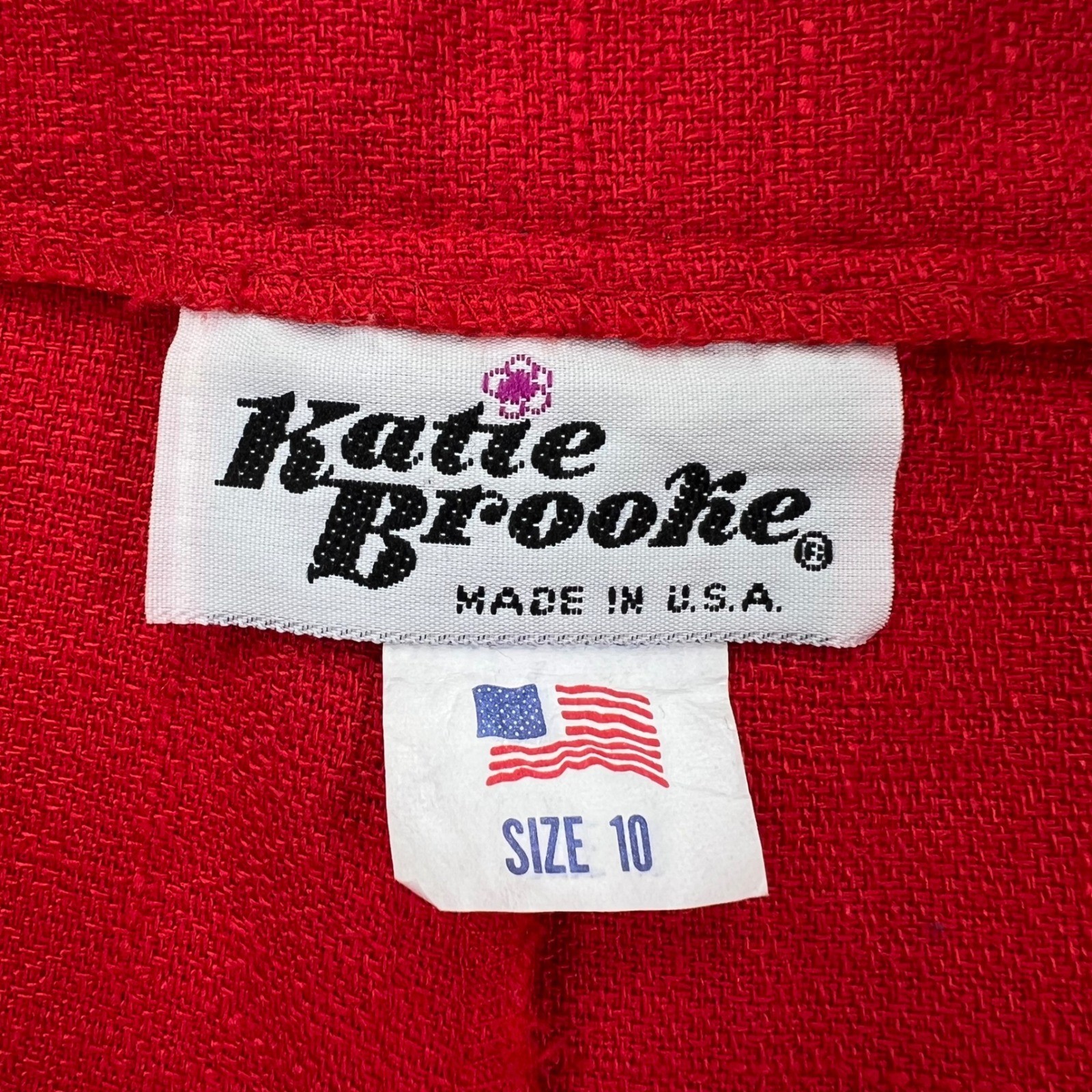 Katie Brooke Pleated Shorts Womens 10 (6) Red VTG High Rise Made in USA 80s READ