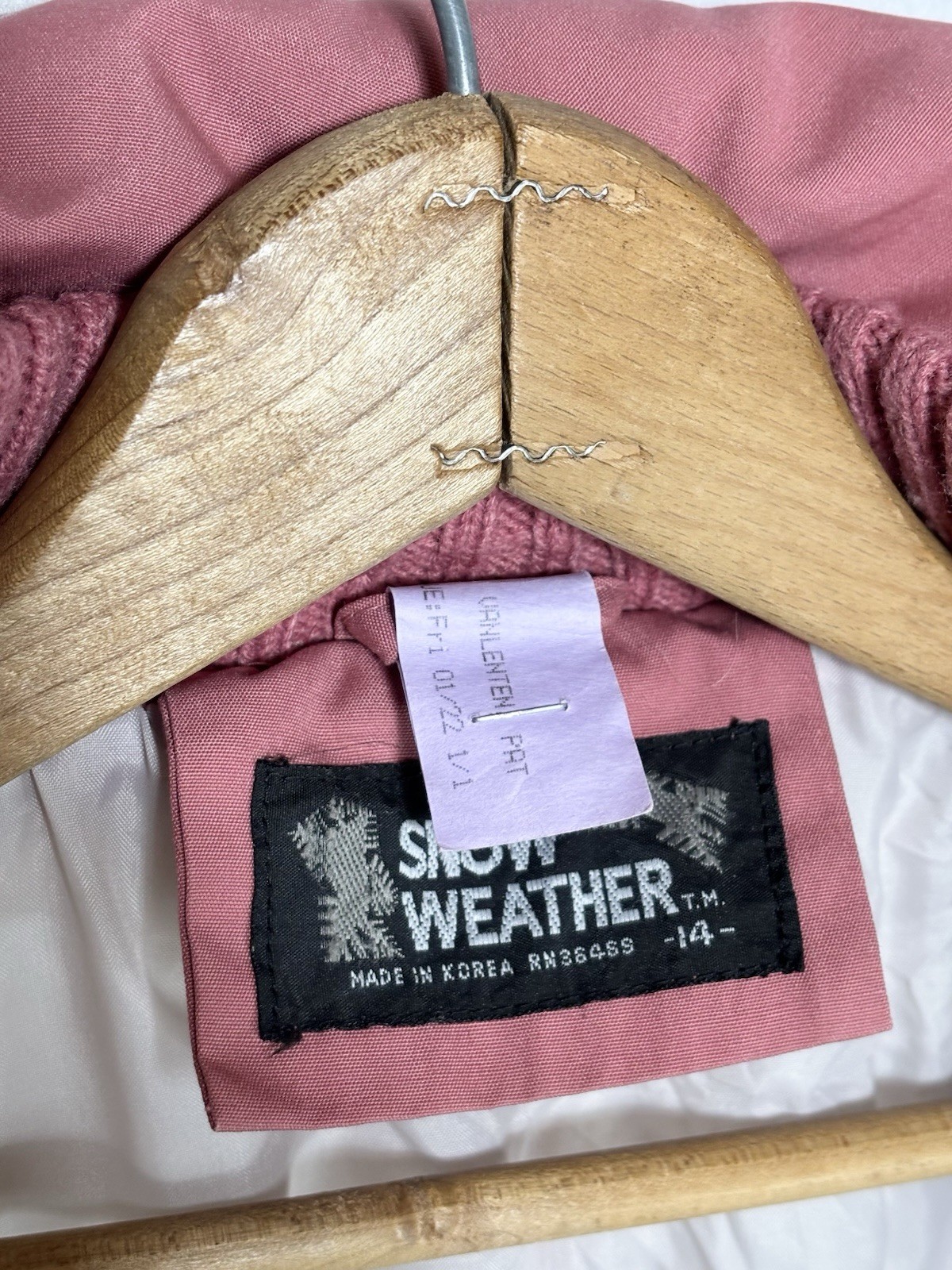 Vintage 70s Quilted Coat Size 14 Pink Long Puffer Jacket Toggles Snow Weather