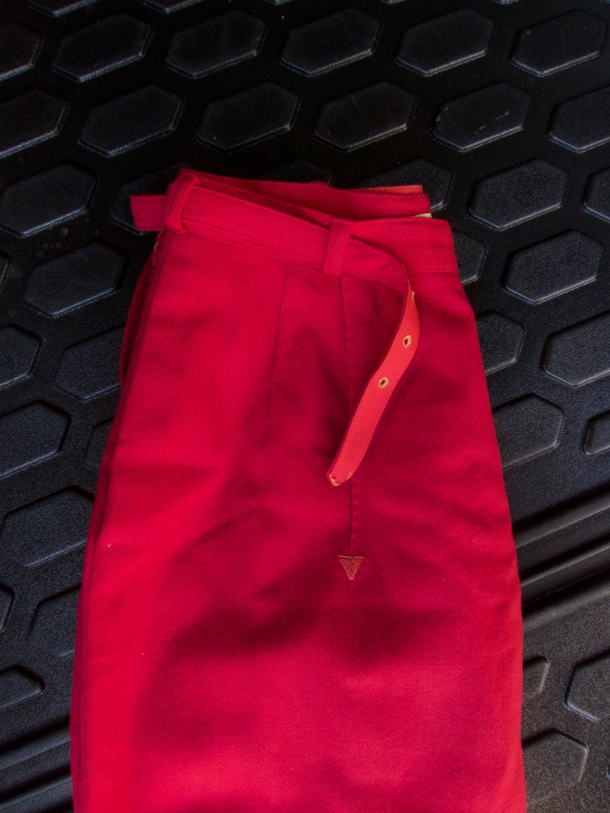Vintage 1950s Saks Fifth Avenue Cashmere Herringbone Skirt 26″ High Waist Maisel