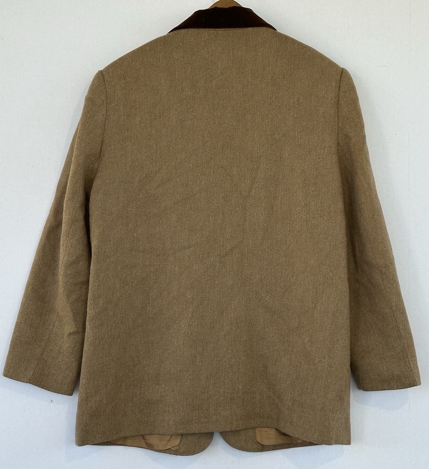 VTG Wool Velvet Blazer Brown Business Women’s 14 Petite Retro Office