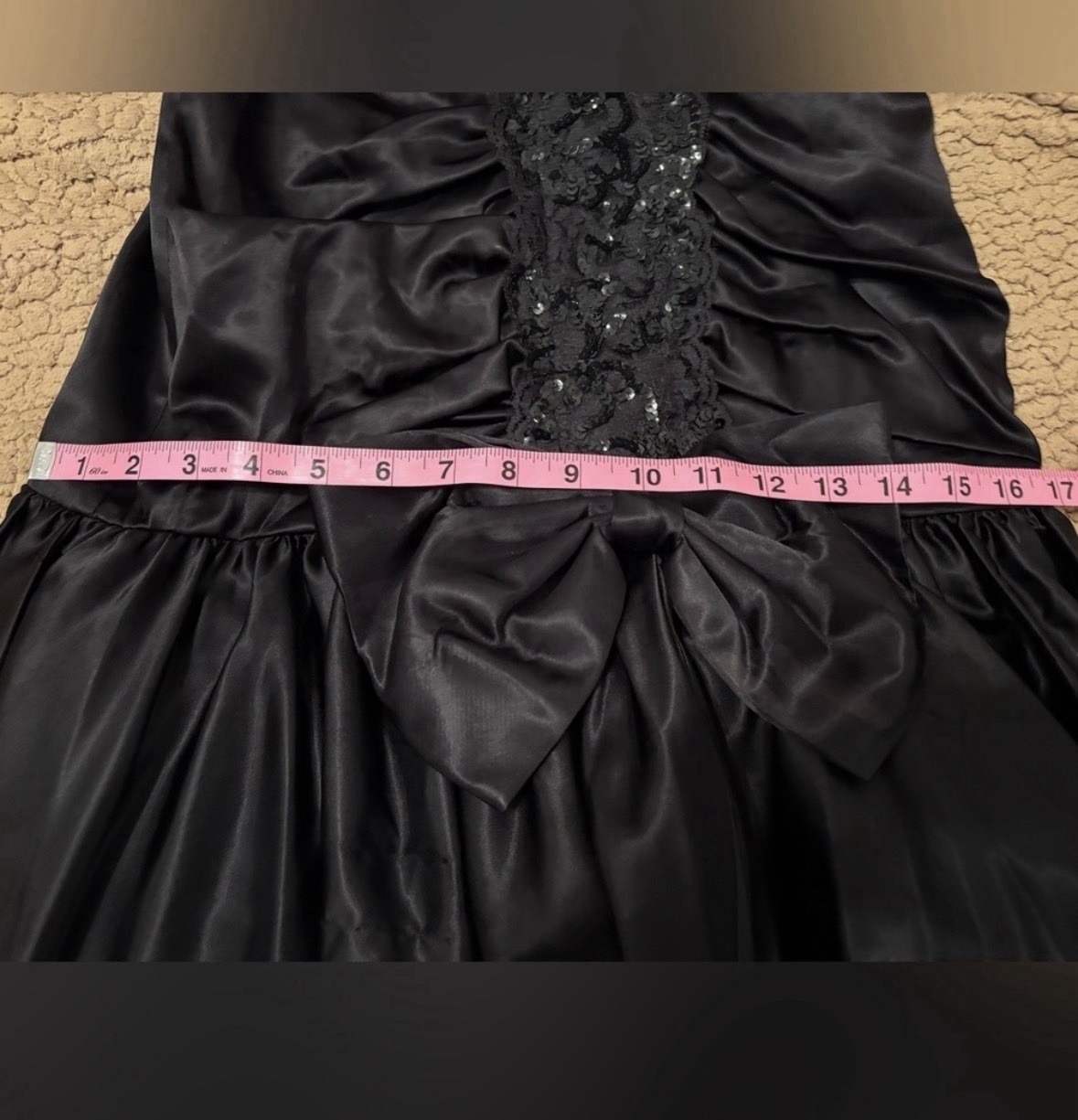 80’s Steppin’ Out Black Prom Dress 0/2 Size 3