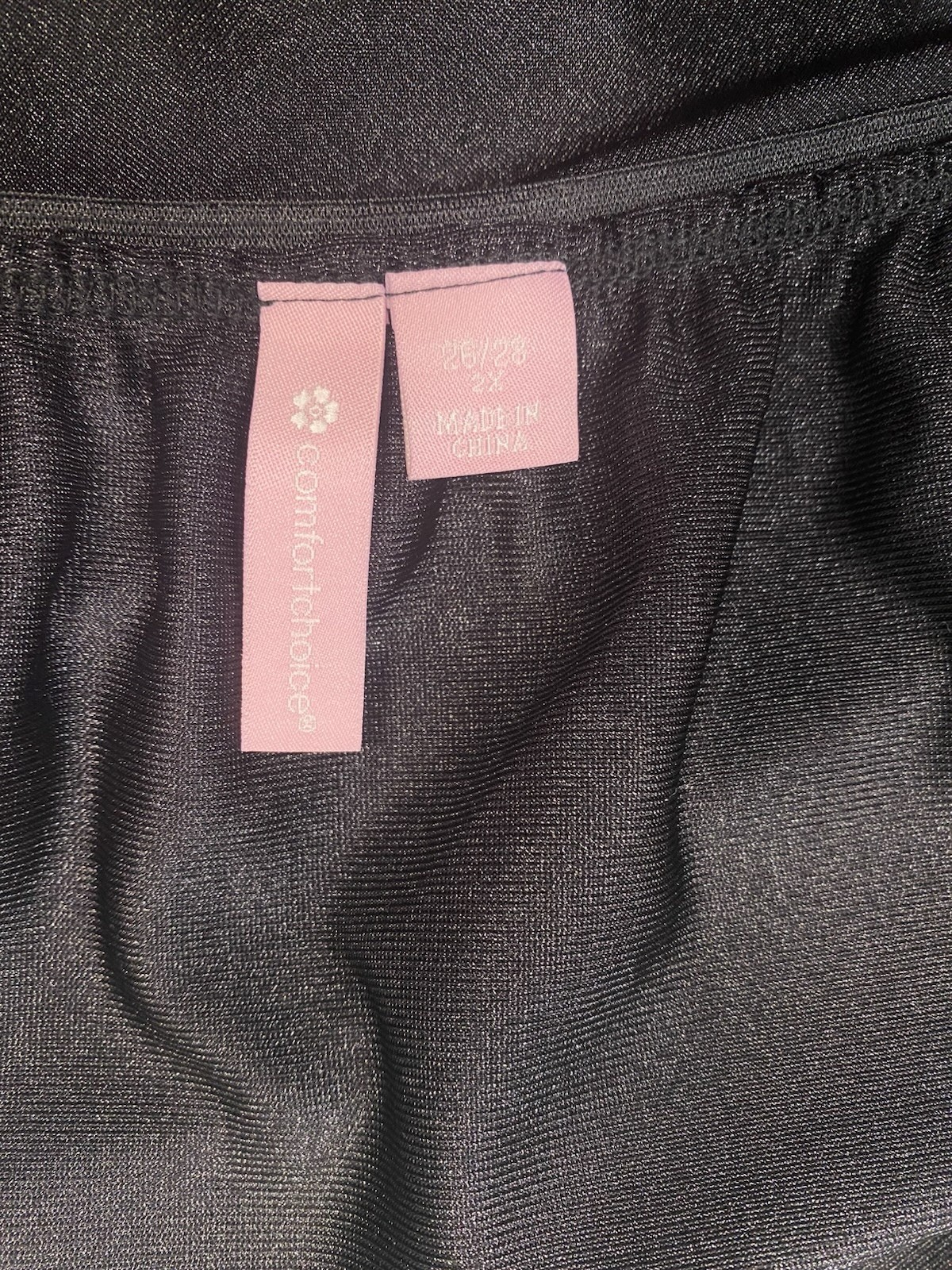 Black Half Slip SIZE 2X PLUS 26/28 black nylon classic modest COMFORT CHOICE