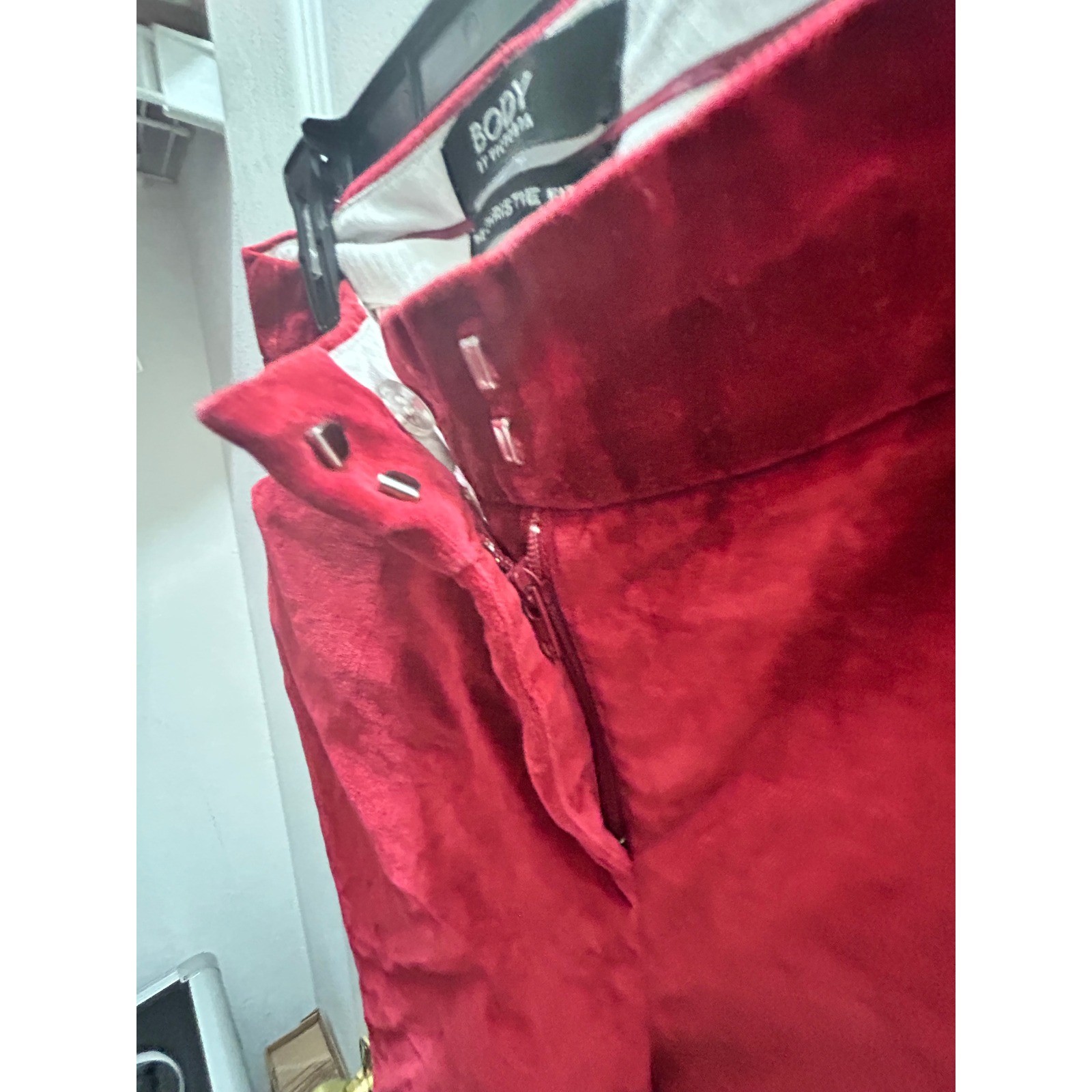 Vintage Body by Victoria Christie Fit Burgundy Velour Bootcut Pants Size 4 Y2K