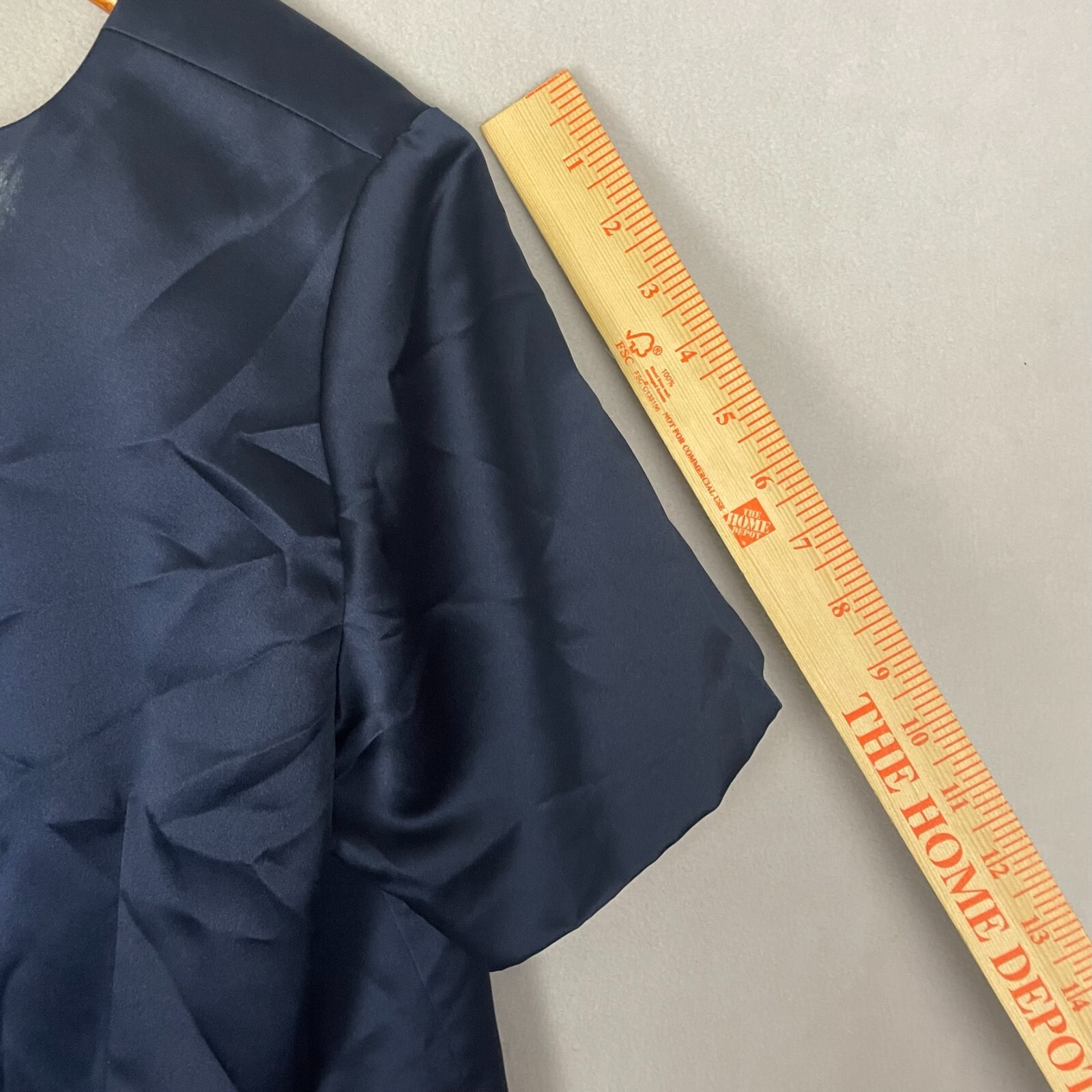 Vintage Vidalia’s Fashion Women’s 2 Pc Dress Suit Silk Blue Check Measurements